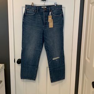 NWT Madewell Classic Straight Jean, sz 32
